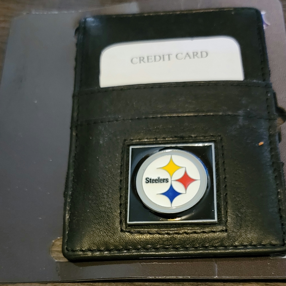 STEELERS JACOBS LADDER STYLE WALLET SLIM NOT BULKY